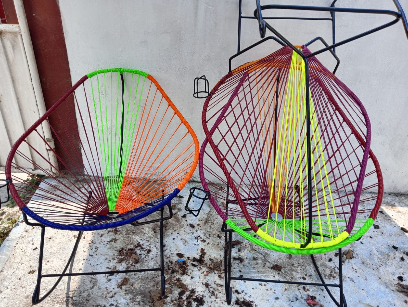 Silla Acapulco multicolor tejida